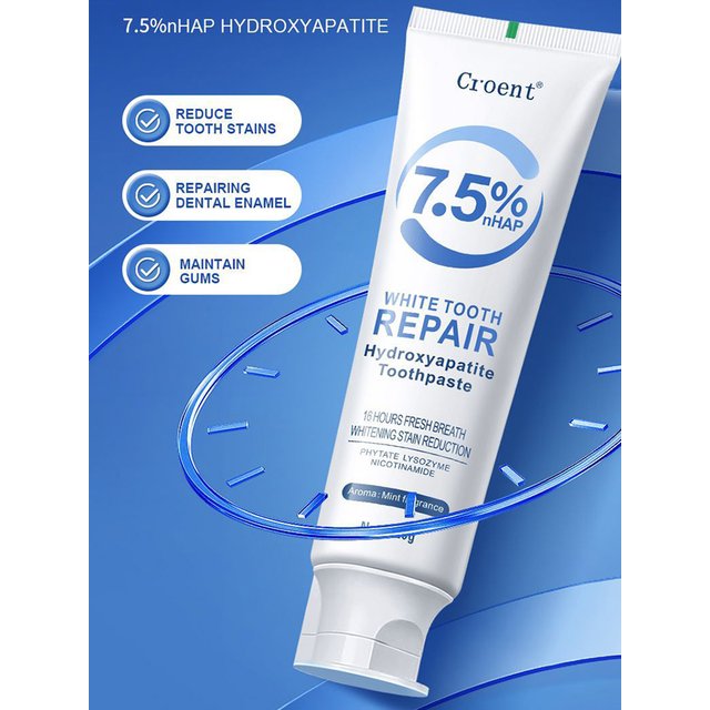 120g Whitening Toothpaste Hydroxyapatite Protect Gum Health Remove Plaque Stains Fresh Bad Breath Deep Clean Brightening Tooth