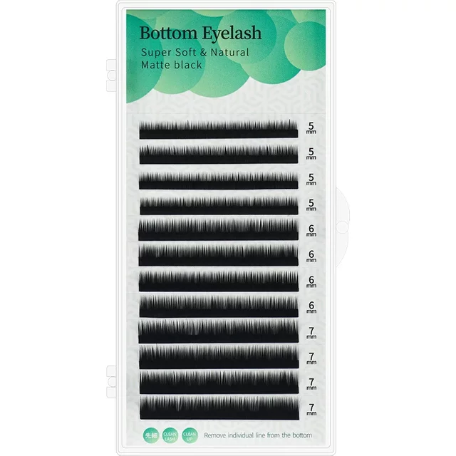 GAHAMACA Under Eyelashes 5mm/6mm/7mm Individual Eyelash Natural Soft False Cilio J/C Curl Lash Extension For Makeup Maquillaje