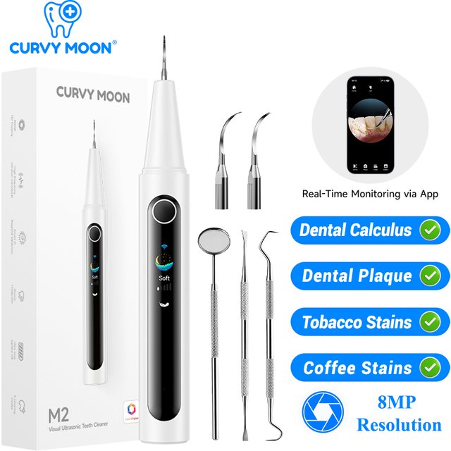 M2 Visible Electric Teeth Cleaner with 800MP Camera Ultrasonic Dental Scaler Tartar Plaque Remover Teeth Whitening Cleaning Tool