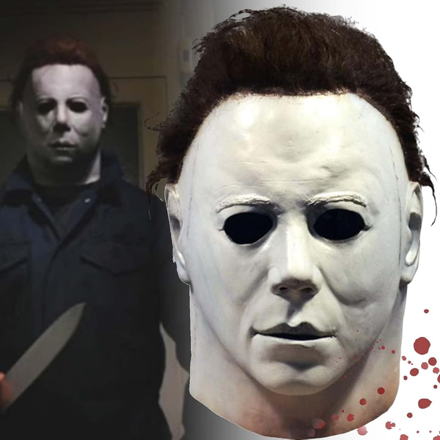 Masque de Michael Myers, masque de tueur, masque en latex effrayant, masque intégral, casque, accessoires de costume pour fête de carnaval, mascarade