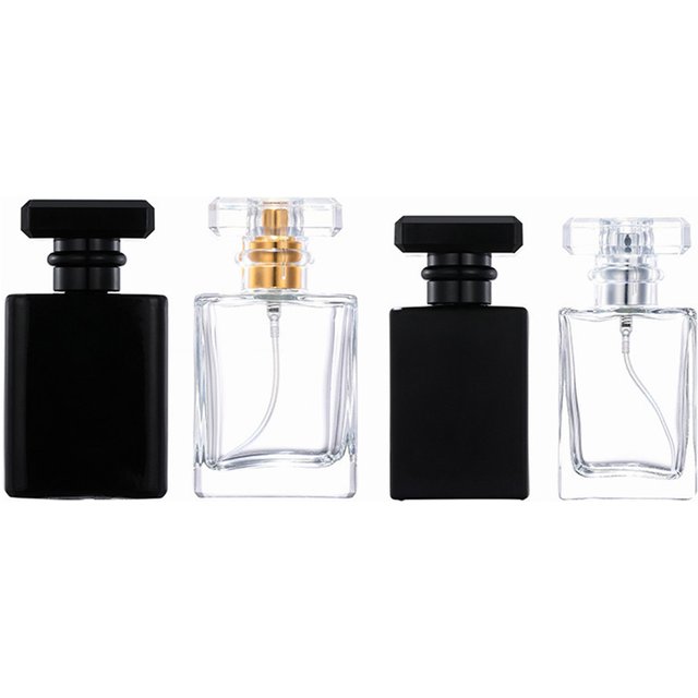Bouteilles de pulvérisation en verre de poche de voyage de 30ml, 5 pièces, 10 pièces, 20 pièces, bouteilles vides, vaporisateur de brume, bouteilles de parfum noires transparentes de 50ml