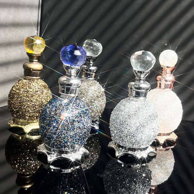 Bouteille de parfum décorative en verre avec strass de luxe, 1 pièce, moyen-orient, dubaï, bouteille