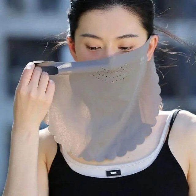 Fashion UPF50+ Sun Protection Mask Breathable Dustproof Sunshade Face Mask Neck Protection Anti-UV Neck Scarf Outdoor