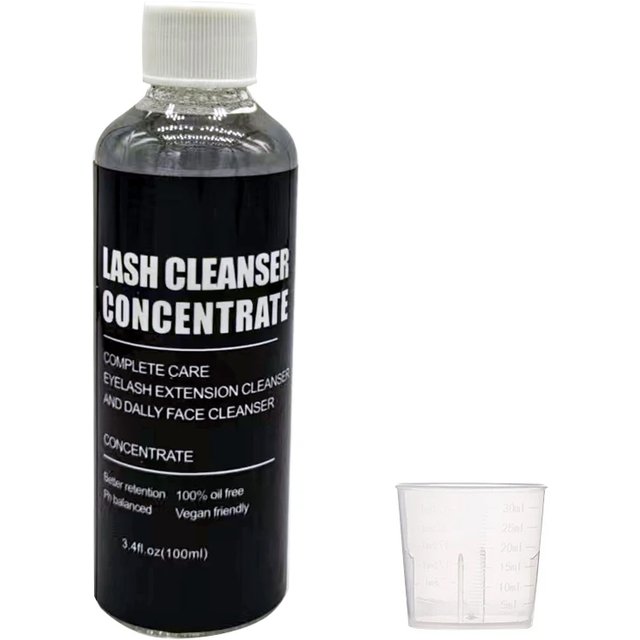 Eyelash Extension Shampoo Concentrate Kit 100ml Lash Bath Foam Cleanser Mousse Friendly For Daily Face lash cleanser concentrate