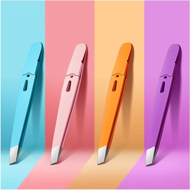 Puller Stainless Eyebrow Tweezer Hairs Steel Slanted Eye Brow Clips Removal Makeup Tools Colorful Hair Beauty Fine