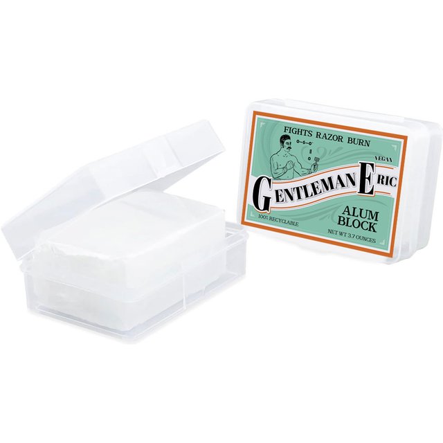 3.7oz Alum Block in Plastic Case Travel Shaving Styptic Relief Aftershave Shave Stone Natural Alum Block Deodorant Aluminum Free
