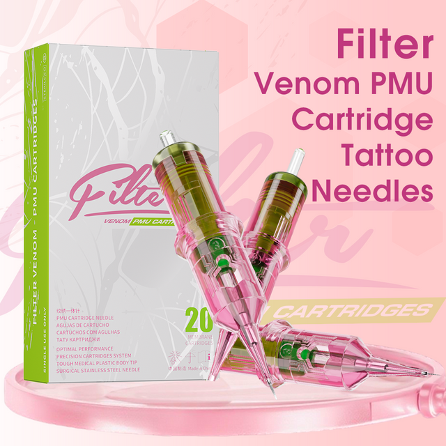 1RL 3RL Filter Venom PMU SMP Cartridge Permanent Makeup Needles Disposable Tattoo Needles Sterilized Safety for Tattoo Machine