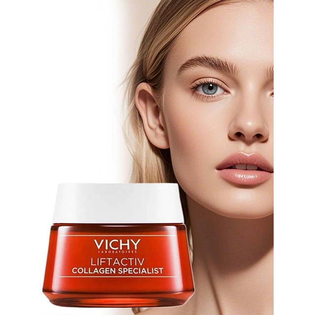 VICHY Collagen Cream Salicylic Acid VC Moisturizing Nourishing Anti-aging Brightening Deep Level Hydration Skin Care