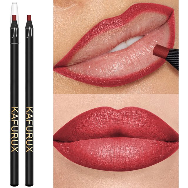 12 Colors Matte Lip Liner Pen Long Lasting Lip Glaze High Pigment Lip Tint Waterproof Red Brown Lipliner Korean Makeup Gifts