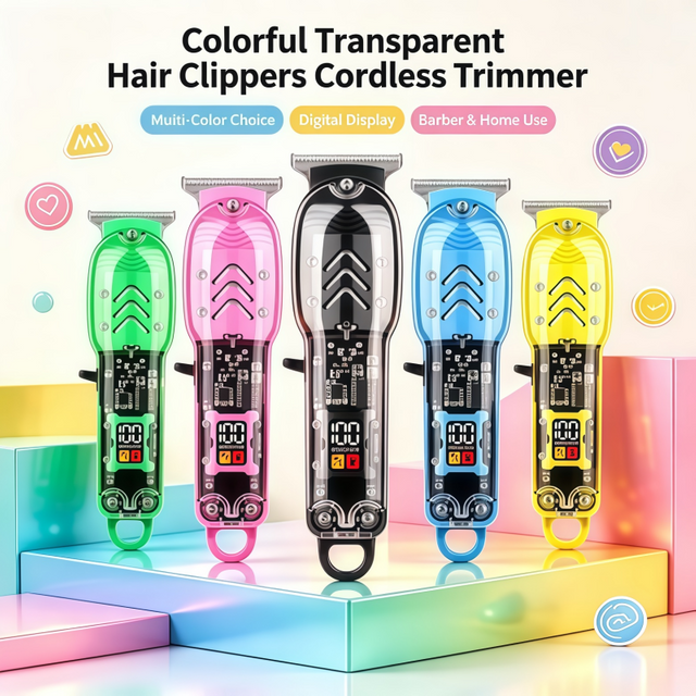 Transparent Body Electric Hair Clipper Professional Trimmer USB Rechargeable Hair Cutting Machine for men Create your own style