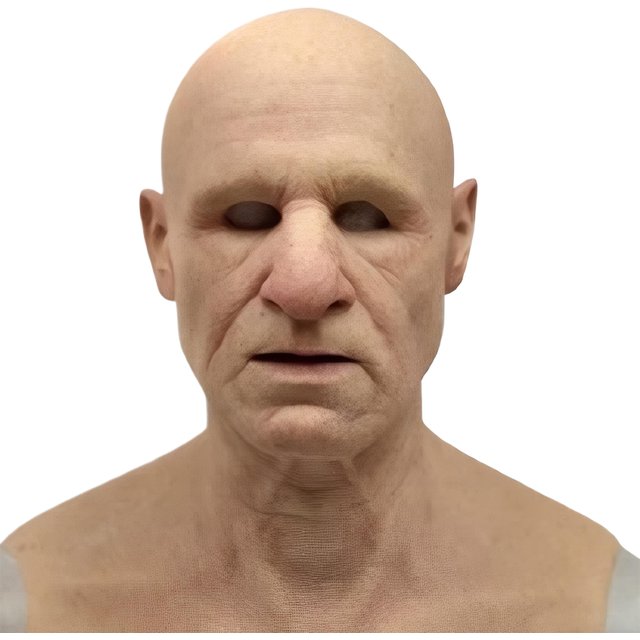 Elderly Woman Man Mask Wrinkle Full for Head Mask Grandpa/Grandma Face Mask Devil Novelty Supplies Halloween Party Cosplay Props