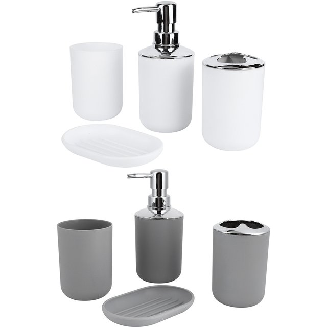 4Pcs/Set Bathroom Kit Accessory Plastic Soap Dispenser Box Lotion Bottle Bathroom Storage Set Toothbrush Cup Holder
