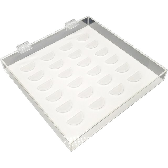 12 Pairs False Eyelashes Clear Storage Box Transparent Acrylic Display Case Cosmetic Makeup Eyelash Container Holder Tray