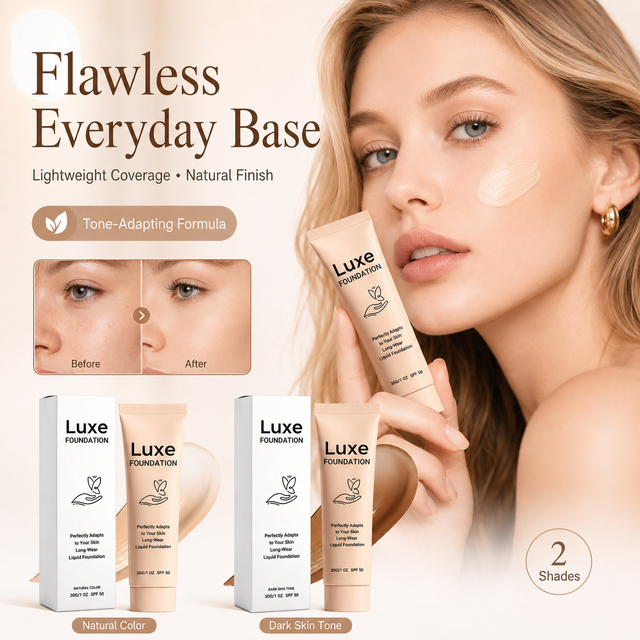 Color Changing Foundation Long Lasting Lightweight Natural Coverage Adaptive Skin Tone Makeup Breathable Daily Wear Base