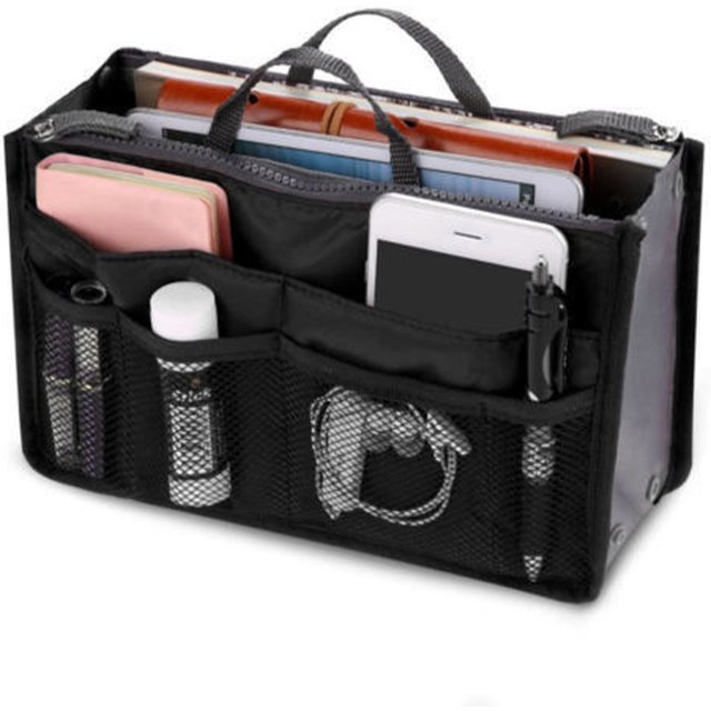 Multifunctional Large-Capacity Storage Bag, Travel Makeup Inner Bag, Multi-Compartment Classified Hand-Held Bag, Student Stationery Bag