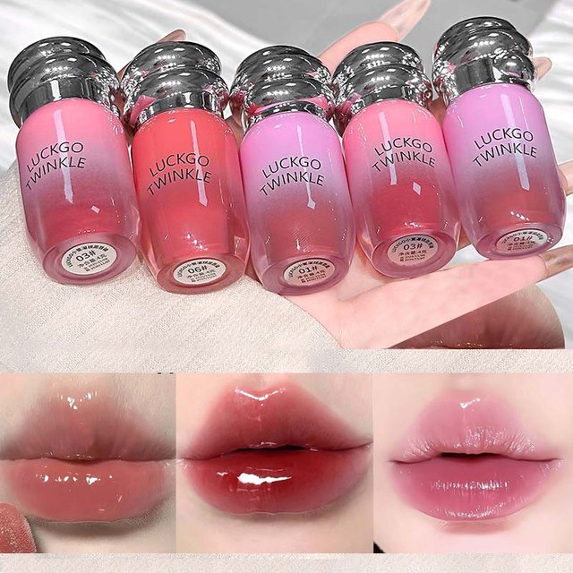 Mirror Lip Tint Moisturizer Liquid Lip Long-Lasting Non-stick Gloss Water Gloss Glass Lipstick Red Lip Tint Makeup Cosmetics