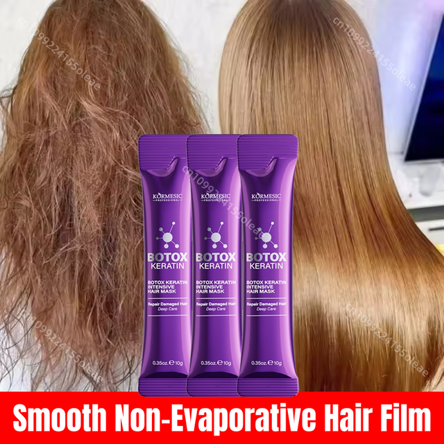 5-Sekunden-Reparatur, magische Keratin-Haarmaske, geschädigtes krauses Haar, weich, glatt, glänzend, nährend, tief befeuchtet die Haarpflegemaske. Neu