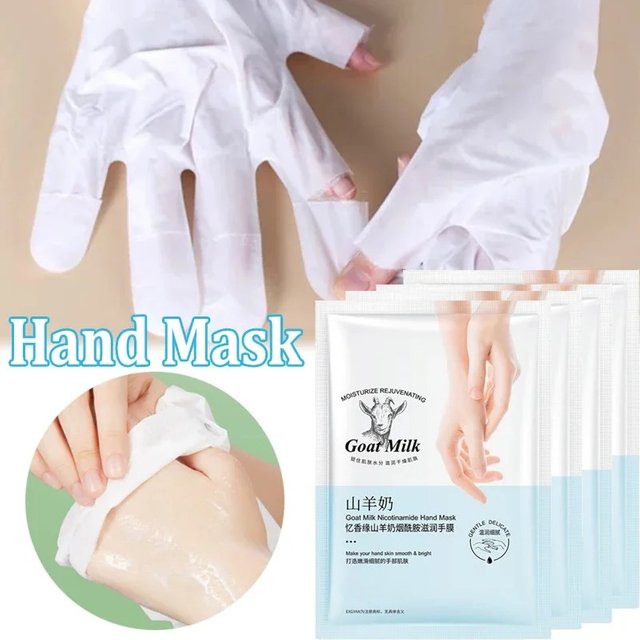 5 Pairs Goat Milk Hand Mask skincare Nourishing Moisturizing Whitening Exfoliating Remove Dead Skin Hands Skin Care Products