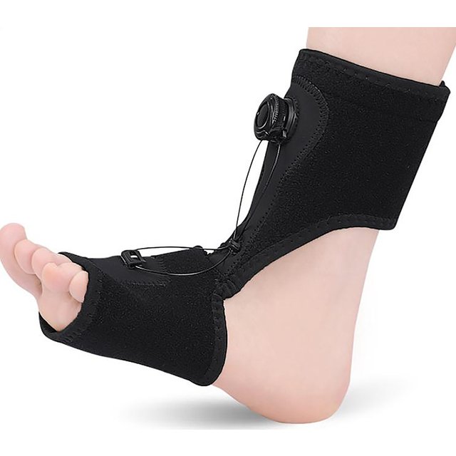 (.) Adjustable Plantar Fasciitis Night Foot Splint Drop Orthotic Brace Elastic Dorsal Night Splint Foot Care Tool Ligament Belt