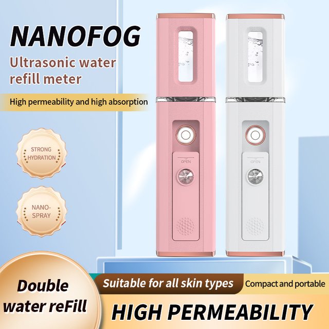 Nano Facial Steamer Mist Spray Eyelash Extensions Cleaning Pores Water SPA Moisturizing Hydrating Face Sprayer USB Rechargeable