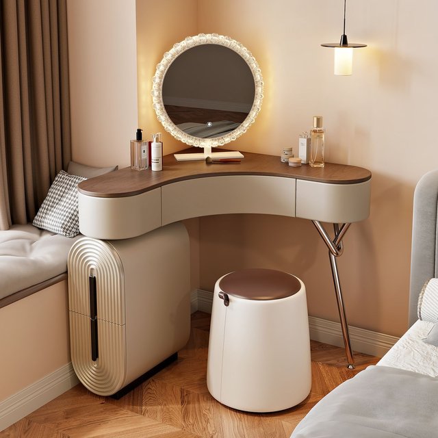 Bedroom small apartment comb makeup table corner dresser bedside