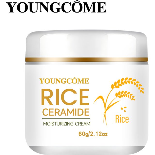 Rice Cream Rice Ceramide Moisturizing Cream Rice Extract Rice Bran Oil Hydrating Targets Dryness, Brightening Korean Skin Care