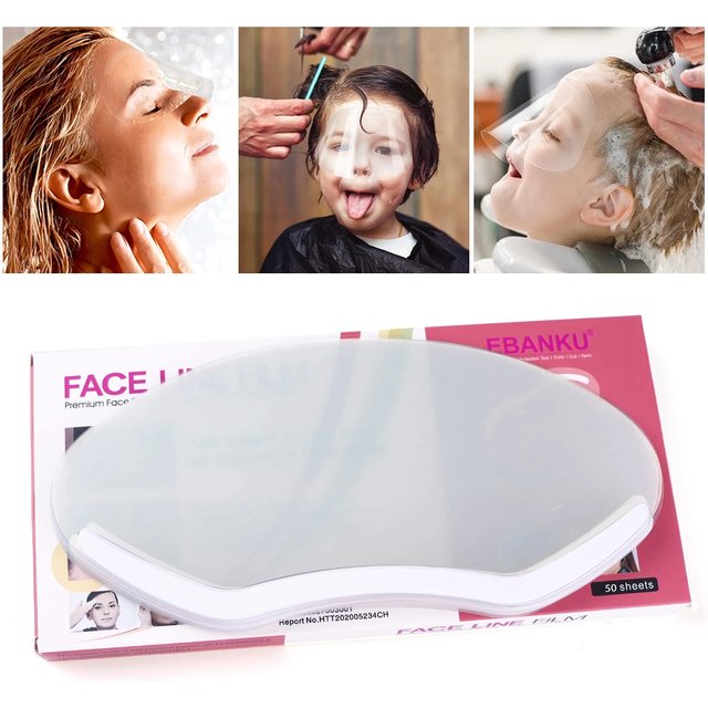 50PCS Self-adhesive Makeup Shower Face Shields Visors Disposable Masks for Hairspray Salon Supplies Hairdressing Tool