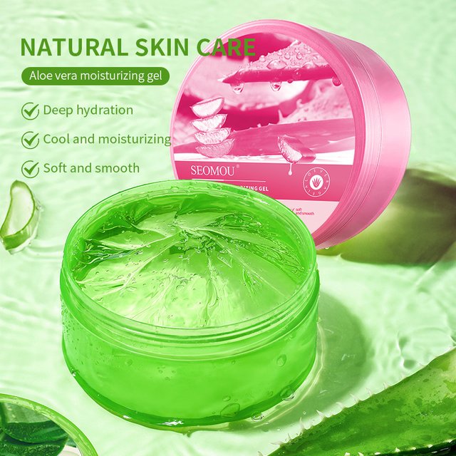99% Aloe Vera Gel Deep Hydration and Moisturizing Facial Leave-In Gel Shrink Pores Sleep Mask Korean Skincare Products 300g
