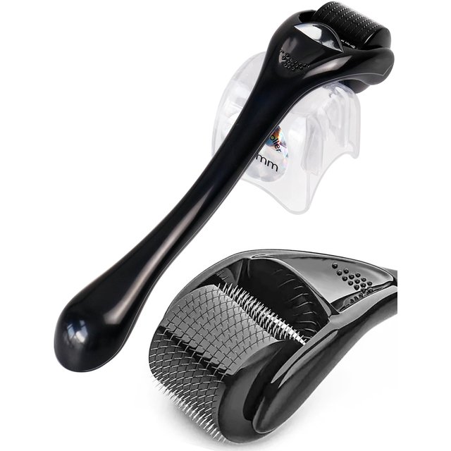 DRS 540 Dermaroller Facial Skin Care Titanium Derma Roller Micro Needle Roller for Hair Regrowth Beard Growth Face Beauty Device