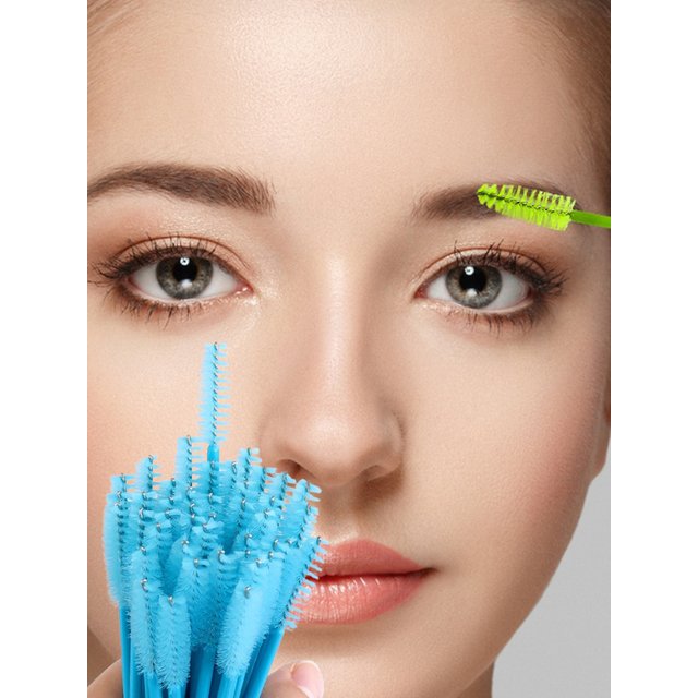 50Pcs Disposable Eyelash Brushes Mascara Wands Applicator Spoolies Cosmetic Brush for Eye Lashes Lash Extension Tool