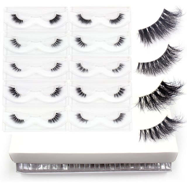 3D Half Lashes Wholesale Natural Half False Eyelashes 3D Mink Lashes Wispy Natural Crisscross Fake Eyelashes Extension Makeup