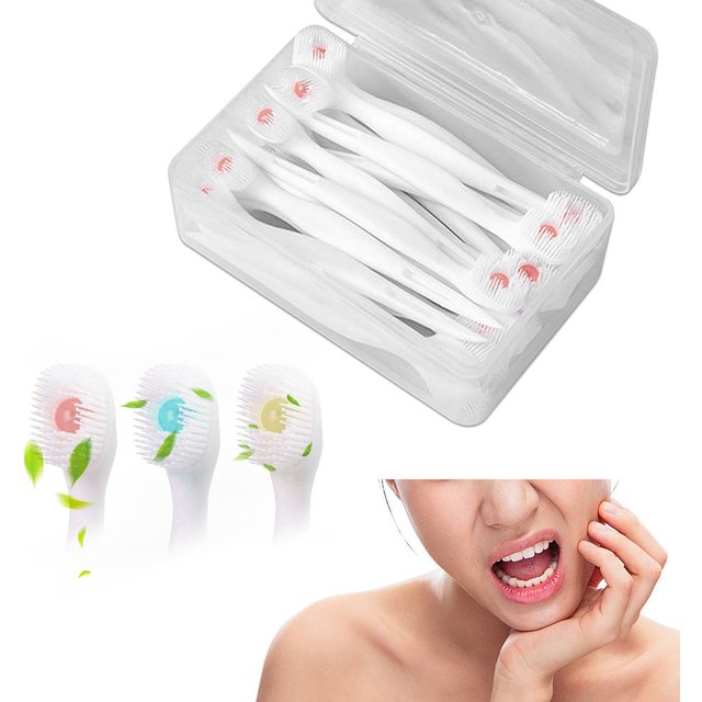 20PCs Mini Portable Disposable Travel Toothbrush 2-in-1 Exploded Bead Design Adult Oral Care Cleaning Toothbrush with Toothpick