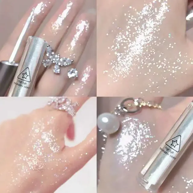 Eyeliner liquide à paillettes, fard à paupières métallique brillant, stylo diamant scintillant,