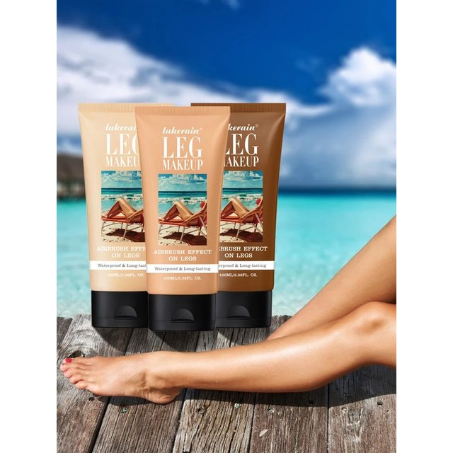 100ml Tan Leg Makeup Body Foundation Lotion Even Skin Tone Waterproof Long Lasting Body Tanning Cream Medium Bronze Leg Makeup