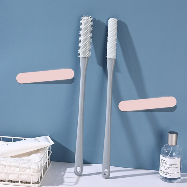 2pcs/set Long Handle Toe Brush Manual Foot Care Scrubber Portable Shower Foot Brush for Toe Cleaning Elderly Foot Care Tool