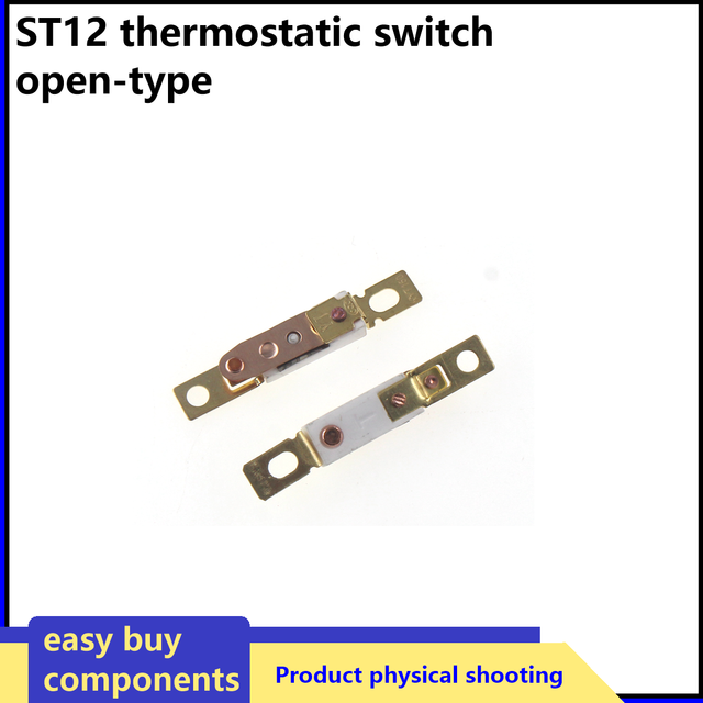 5PCS ST-12 Hair dryer Temperature Switch Thermostat Normally closed 65/70/75/80/85/90/95/100/105/110/115/120/125/130/135/140/145