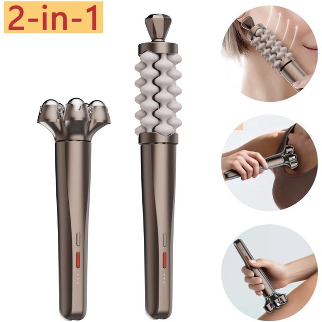 New 2 In 1 Multifunctional Facial Body Massage Roller Portable Rotating Massager Relax Instrument For Skin Care Accessory