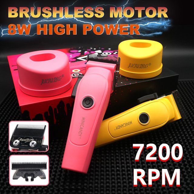 JUCAI Mini Candy JC-06 Professional Hair Clipper Fade Blade 7200RPM Brushless Motor with Base Charger 3200mhA Hair Cut Machine