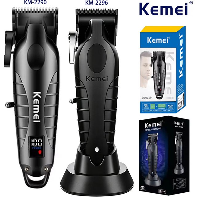 Kemei Barber Professional Hair Clipper Electric Hair Trimmer for men Cordless USB Charging Rechargeable Clippers KM-2290 KM-2296