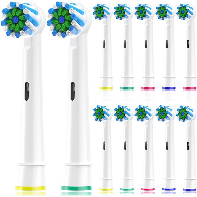 4-12pcs EB50 Cross Action Replacement Brush Heads for Oral B D12 D16 D100 3757 3709 Pro3 Pro1max Electric Toothbrush