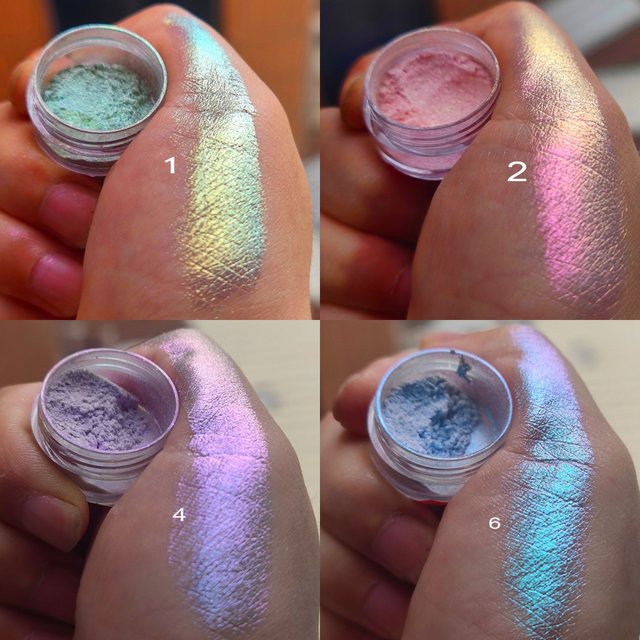 Chameleon Pearl Chrome Nail Powder Ultra Fine Eyeshadow Shiny Laser Pigment Dust Metallic Mirror Mermaid Aurora NailArt Rub Dust