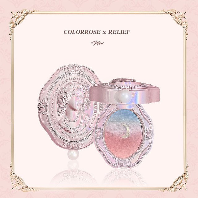 Colorrose Embossed Blush Nude Natural Blusher Long Lasting Gradient Colour Highlighter Palette Wholesale Makeup Products