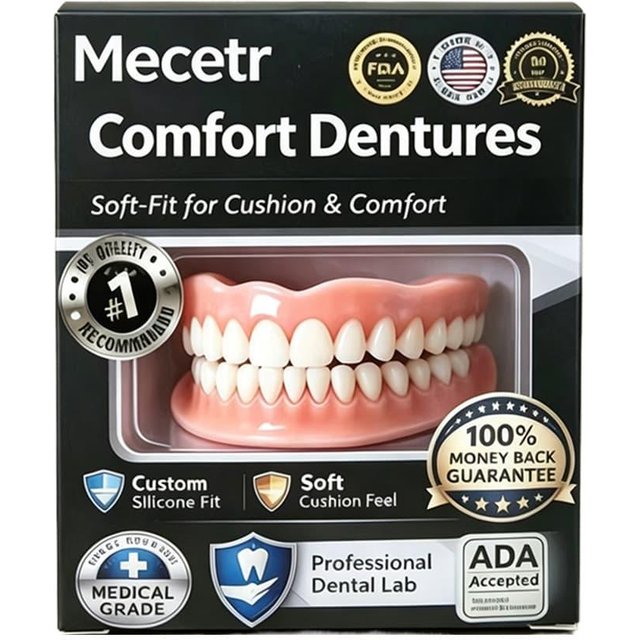 Adult Adjustable Temporary Full Dentures New toothpaste Upper Lower Silicone Fake Teeth Braces Comfort Soft Natural Men Women