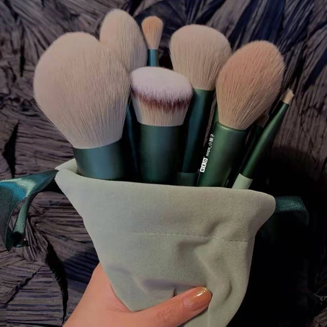 13 pinceaux de maquillage doux ensemble fond de teint cosmétique blush poudre ombre à paupières