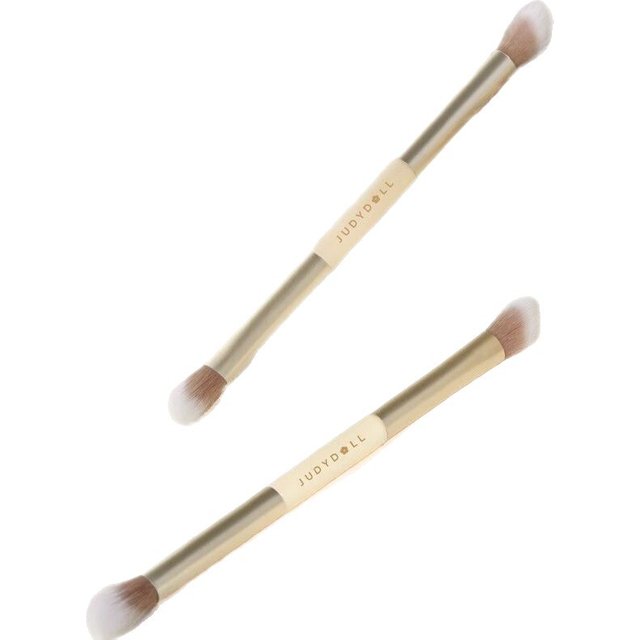 Judydoll Dual-ended Contour Brush - Soft Makeup Brush for Eye Shadow, Nose Contouring, Face Sculpting, Suitable for Beginners