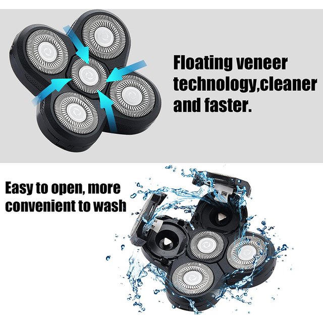Replacement Shaver Head Electric Shaver 5D 5 Cutter Floating Head Stainless Steel Shaver Blade