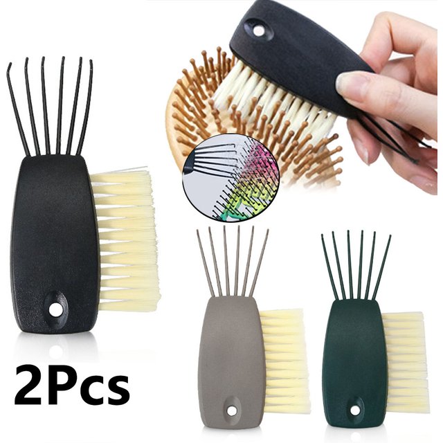Mini Comb Cleaner Hair Brush Cleaning Tools With Black Bristles - Portable Comb Cleaner And Hair Removal Claws Hair Handle Clean