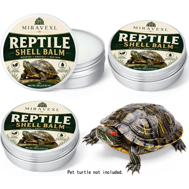 MIRAVEXL Reptile Shell Balm, Moisturizing Conditioner for Tortoise Shell & Lizard Skin, Dry Shell Care for Tanks & Basking Areas