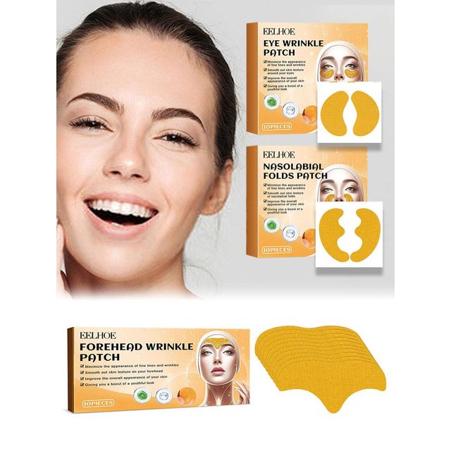 Forehead Wrinkle Patch Lightening Forehead Wrinkle Gel Patch Hydrolyzed Collagen Firming Mask Facial Skincare Tighten Stickers