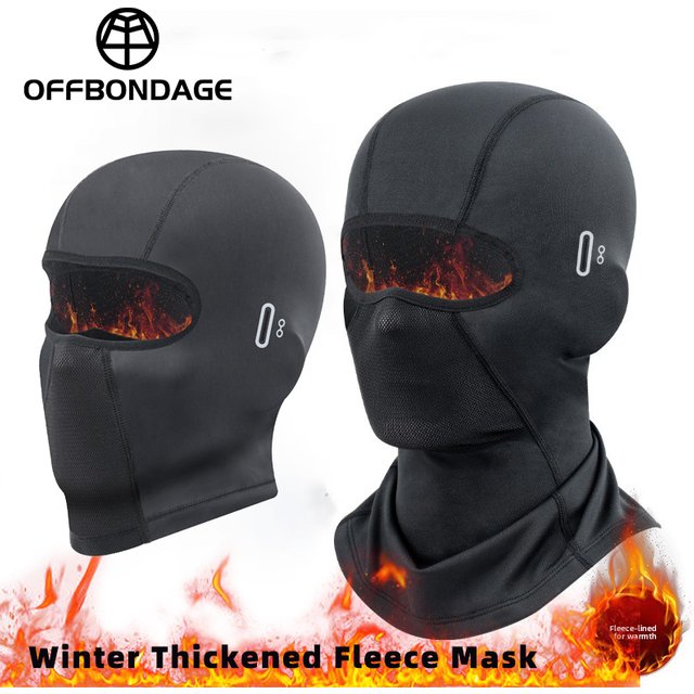 Thermal Winter Motorcycle Balaclava Mask Warm Mask Thickened Fleece Outdoor Sports Cycling Ski Men’s Face Mask Fleece Scarf Cap
